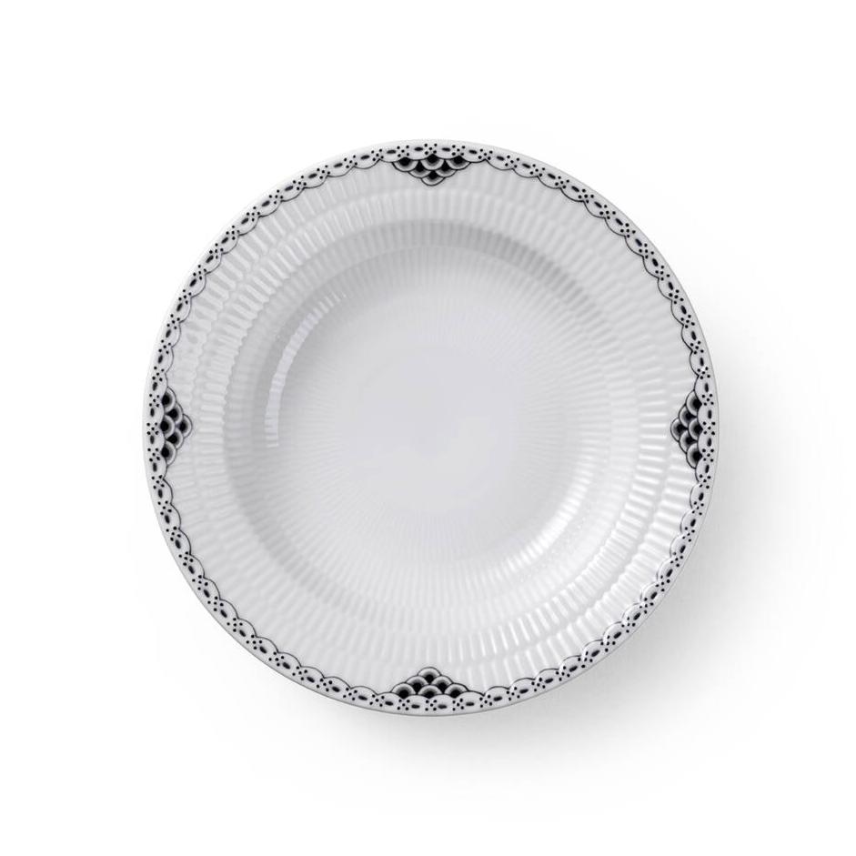 Sort Riflet Blonde dyb tallerken - Ø21 cm.